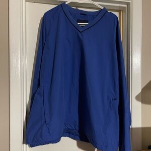 Lands' End Men's Jacket Size XL Windbreaker Microfiber Lined Blue Workwear